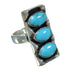 Turquoise Silver Jewelry Southwestern Ring Size 4-3/4 AX89281