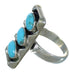 Turquoise Authentic Sterling Silver Jewelry Southwest Ring Size 7-1/4 AX89286
