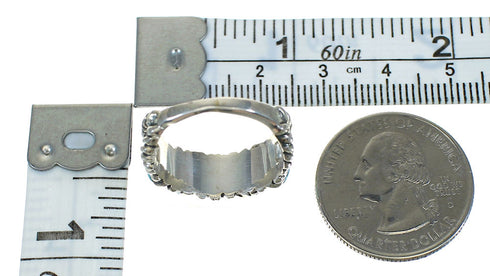 Turquoise Southwest Jewelry Silver Ring Size 8-1/4 AX89320