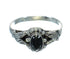 Authentic Sterling Silver And Jet Southwest Ring Size 8-1/2 YX92371
