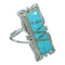 Turquoise Silver Southwestern Ring Size 5-3/4 AX92037