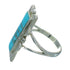 Sterling Silver Southwestern Turquoise Inlay Ring Size 8-1/4 AX92052