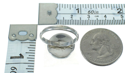 Authentic Sterling Silver Southwest Turquoise Inlay Ring Size 8-1/2 AX92128