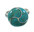 Silver Southwestern Turquoise Ring Size 8-1/4 AX92136