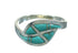 Turquoise Authentic Sterling Silver Ring Size 5-3/4 AX92289