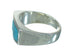 Turquoise Inlay Sterling Silver Ring Size 6-1/2 AX92173