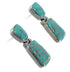 Turquoise Southwest Silver Post Dangle Earrings AX87259