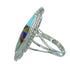 Authentic Sterling Silver Multicolor Inlay Ring Size 5-1/4 RX86770