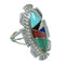 Authentic Sterling Silver Multicolor Inlay Southwest Ring Size 6-1/4 RX86810