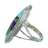 Authentic Sterling Silver Multicolor Inlay Southwest Ring Size 6-1/4 RX86810