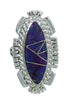 Magenta Turquoise Genuine Sterling Silver Ring Size 7-3/4 RX86824