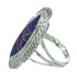 Magenta Turquoise Genuine Sterling Silver Ring Size 7-3/4 RX86824