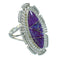 Magenta Turquoise Sterling Silver Jewelry Ring Size 7-3/4 RX86840