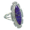 Sterling Silver And Magenta Turquoise Inlay Ring Size 7-1/4 RX86851