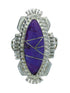 Sterling Silver And Magenta Turquoise Inlay Ring Size 7-1/4 RX86851