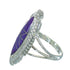 Sterling Silver And Magenta Turquoise Inlay Ring Size 7-1/4 RX86851