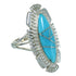 Turquoise Genuine Sterling Silver Ring Size 5-3/4 RX87004