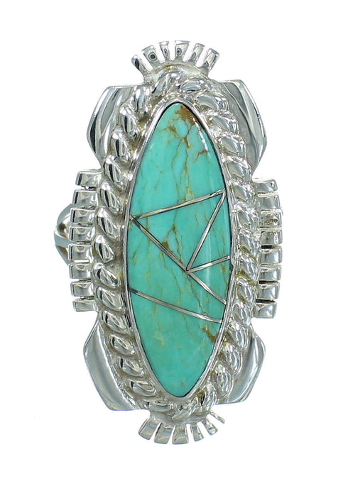 Sterling Silver Turquoise Southwest Jewelry Ring Size 6-1/4 RX87098