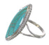 Turquoise Sterling Silver Southwestern Ring Size 8-1/4 AX87981