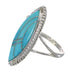 Genuine Sterling Silver Turquoise Inlay Jewelry Ring Size 4-1/2 FX93570