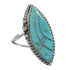 Sterling Silver Turquoise Inlay Jewelry Southwest Ring Size 5-3/4 AX87997