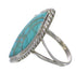 Southwest Sterling Silver Jewelry Turquoise Ring Size 6-1/4 AX88007