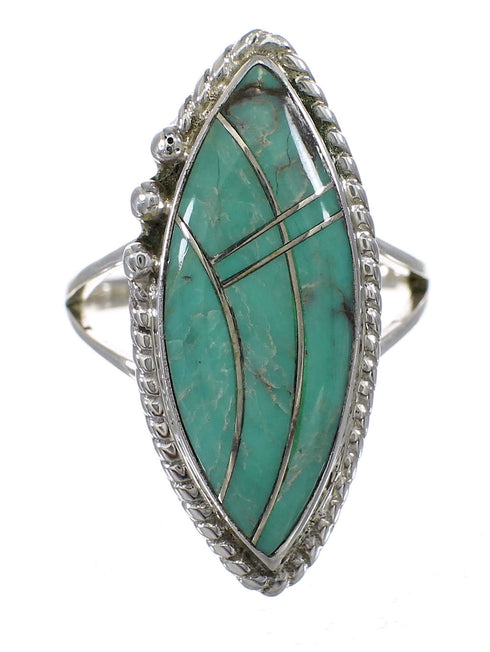 Turquoise Sterling Silver Ring Size 7-3/4 AX88604