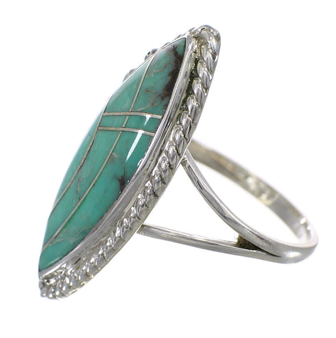 Turquoise Sterling Silver Ring Size 7-3/4 AX88604
