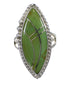 Turquoise Inlay Sterling Silver Southwestern Ring Size 4-3/4 AX88613