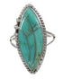 Silver Turquoise Inlay Southwest Ring Size 5-1/2 AX88617