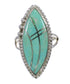 Silver Turquoise Ring Size 5-3/4 AX88622