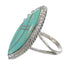 Silver Turquoise Ring Size 5-3/4 AX88622