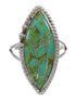 Southwestern Silver Jewelry Turquoise Inlay Ring Size 5-1/2 AX88636
