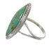 Southwestern Silver Jewelry Turquoise Inlay Ring Size 5-1/2 AX88636