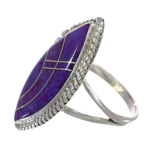 Magenta Turquoise And Authentic Sterling Silver Southwest Ring Size 6-1/4 YX87850