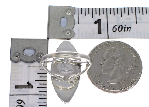 Magenta Turquoise And Genuine Sterling Silver Southwestern Ring Size 6 YX87849