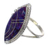 Silver And Magenta Turquoise Southwestern Ring Size 7-3/4 YX87867