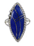 Lapis And Authentic Sterling Silver Southwestern Ring Size 7-3/4 YX87876
