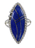 Lapis And Authentic Sterling Silver Southwest Ring Size 5-1/4 YX87874