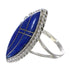 Lapis And Genuine Sterling Silver Southwestern Ring Size 4-3/4 YX87871