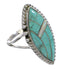 Turquoise Opal Sterling Silver Southwest Ring Size 7-1/2 YX87899
