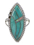 Turquoise Opal And Silver Southwest Ring Size 6-3/4 YX87905