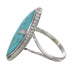 Turquoise Opal And Genuine Sterling Silver Southwestern Ring Size 5-1/4 YX87910