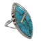 Sterling Silver Turquoise Opal Southwestern Ring Size 4-1/2 YX87917
