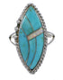 Authentic Sterling Silver Turquoise And Opal Southwestern Ring Size 6-1/2 YX87929