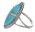 Authentic Sterling Silver Turquoise And Opal Southwestern Ring Size 6-1/2 YX87929