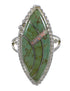 Authentic Sterling Silver Opal And Turquoise Southwestern Ring Size 5-3/4 YX88827