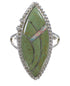 Southwest Turquoise Opal Sterling Silver Ring Size 6-1/2 YX88830