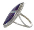 Southwest Magenta Turquoise And Opal Inlay Silver Ring Size 7-1/2 AX87830