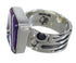 Magenta Turquoise Inlay Southwestern Silver Ring Size 5-1/4 AX88665